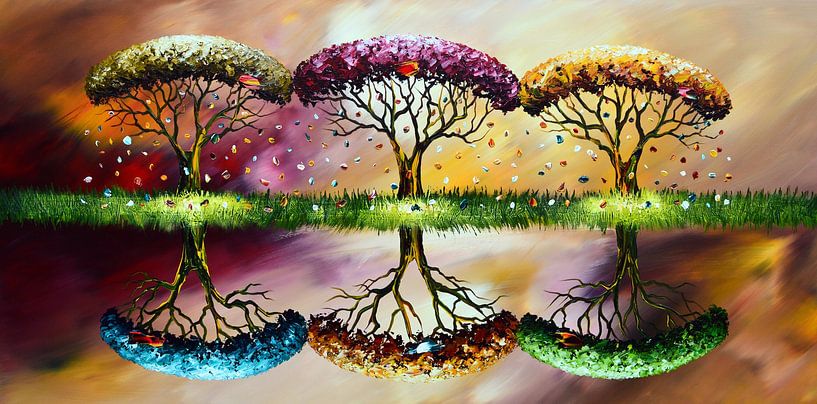 Colorful Seasons by Gena Theheartofart