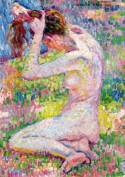 Zittend naakt - Theo van Rysselberghe - 1905 van Atelier Liesjes