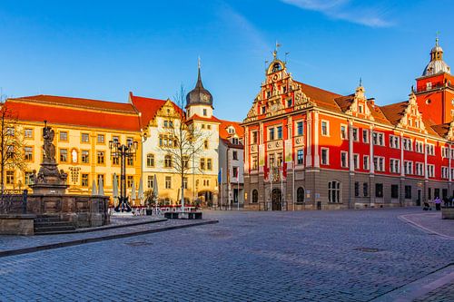 Gotha Market Square with the Town Hall – the historic heart of urban life
