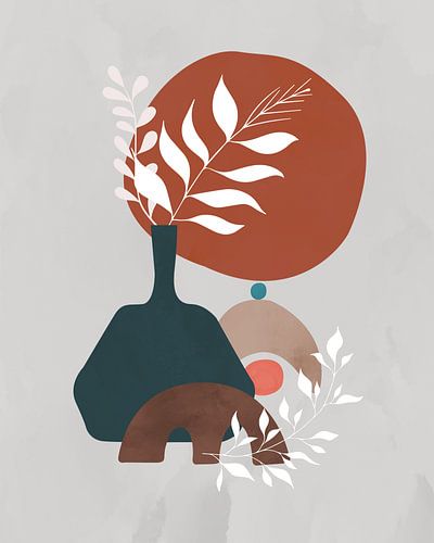 Takjes in een vaas minimalistisch stilleven