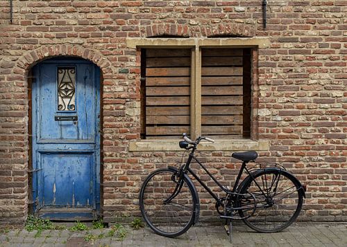 Stil straatbeeld met fiets in Gent