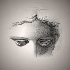 Femininity in Portrait in Monochrome by Mad Dog Art