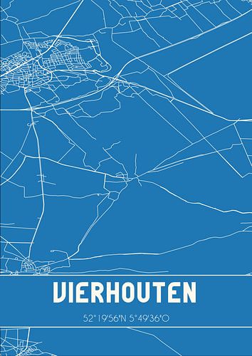 Blauwdruk | Landkaart | Vierhouten (Gelderland)