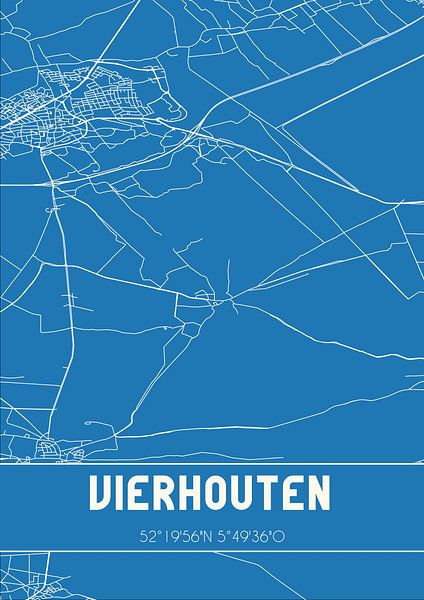 Blueprint | Map | Vierhouten (Gelderland) by Prints of Place