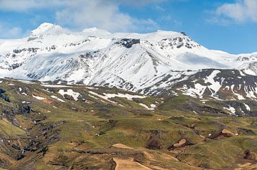 Eyjafjallajökull vulkaan op IJsland
