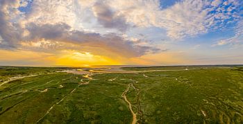 Sonnenuntergang am Slufter