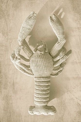 Kreeft. Met canvas, in zandkleur.