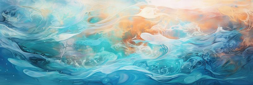 Blauw abstracte achtergrond van Art Bizarre