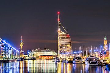 Bremerhaven bij nacht van Sven Frech