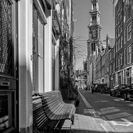 Zicht op de Ouwe Wester in Amsterdam van Peter Bartelings