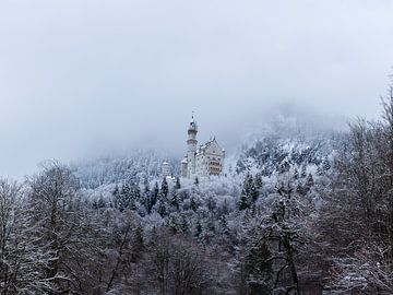Neuschwanstein in de sneeuw van Margriet Photography