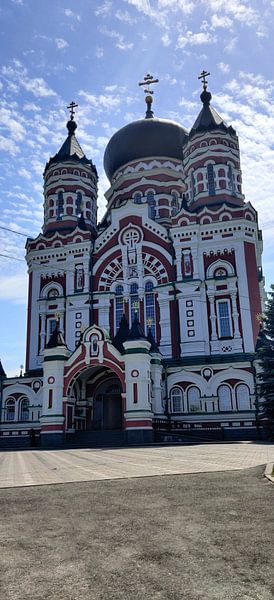 Panteleimon Monastery bathed in sunlight by Yuliia Riadnina