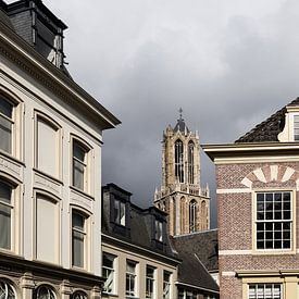 The Dom tower from the Nieuwegracht in colour by André Blom Fotografie Utrecht