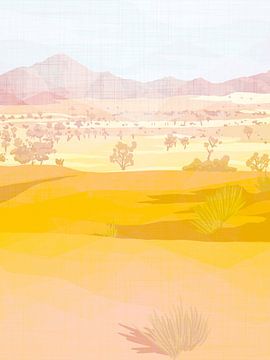 Zonsopgang boven de woestijn van FRESH Fine Art