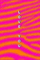 Love YOU Pattern orangepink