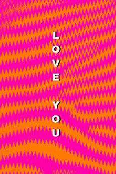 Love YOU Pattern orangepink