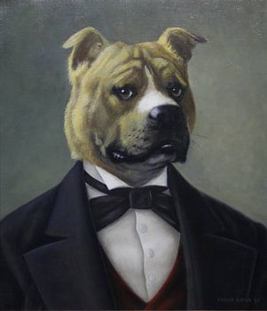 Lord American Staffordshire, dargestellt als vornehmer Herr