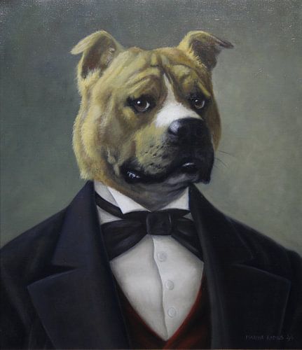 Lord American Staffordshire portrayed as a gentleman of standing