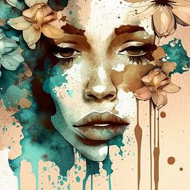 WaterColorWoman von Bianca ter Riet