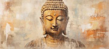Gelassener Buddha | Buddha Kunstwerk von ARTEO Gemälde