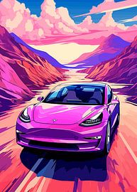 Car Retro Synthwave by Cross