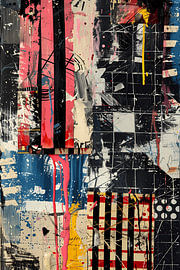 Abstract Street Art: Geometry, Stripes and Blue by Dave Schloffi