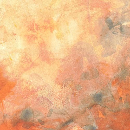 Gouden perzik - Waterverf-effect