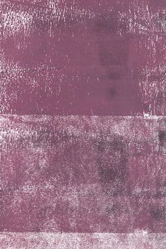 Kleurvlakken. Moderne abstracte kunst in paars en wit. van Dina Dankers