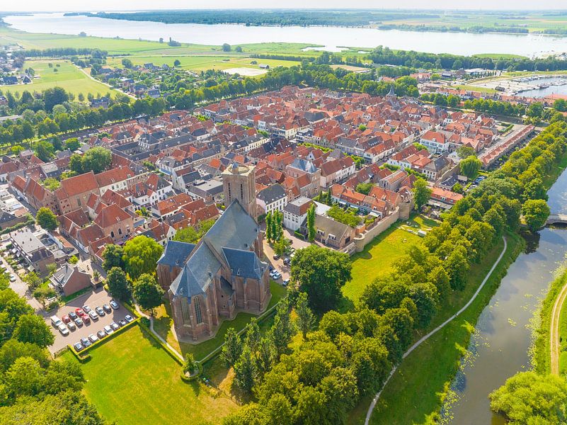 Elburg alte Stadtmauer von oben gesehen von Sjoerd van der Wal Fotografie
