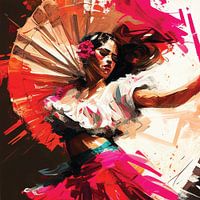 Dynamic flamenco dancer