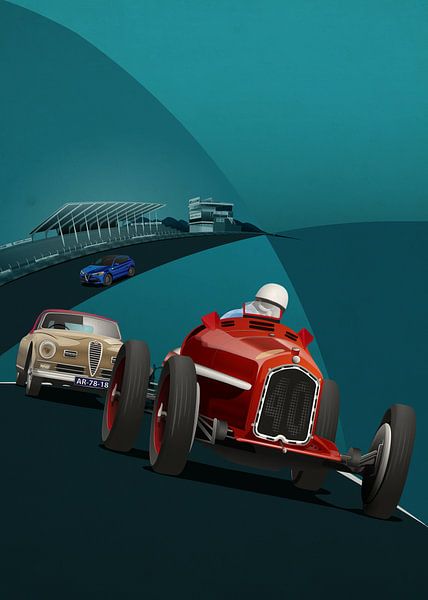 Alfa Tipo B P3, 6C 2500 Sport Cabriolet und der Stelvio Q von Marcel de Waal