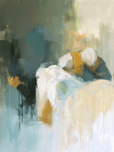 Modern abstract in Japandi en wabi-sabi stijl