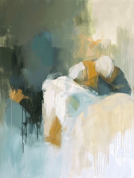 Modern abstract in Japandi and wabi-sabi style by Japandi Art Studio