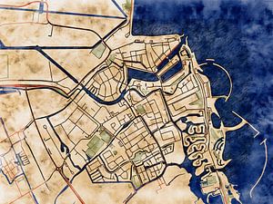 Karte von Medemblik im stil 'Serene Summer'
