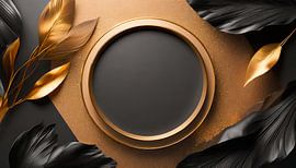 Gouden ontwerp met mallen