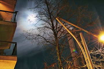 De maan boven de haven. van Elbkind89