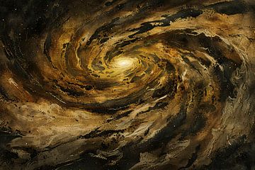 Van Goghs Melkwegspiraal: Een kosmisch nachtkunstwerk van Art & Soul Creations