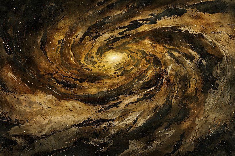 Van Gogh's Milky Way Spiral: A cosmic work of night art by Art & Soul Creations