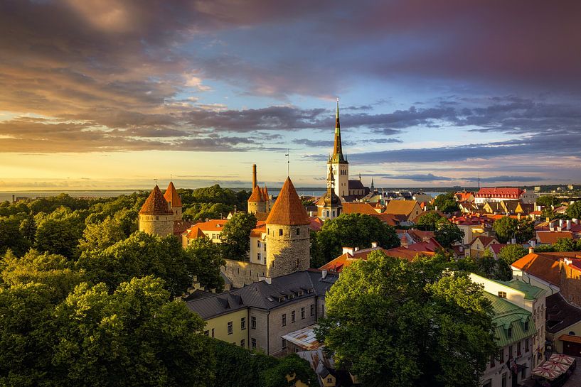 Tallinn Skyline at Sunset by Niko Kersting