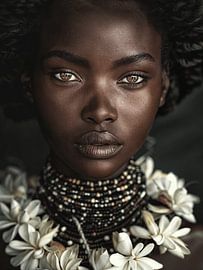 Portrait d'une femme africaine sur Carla Van Iersel