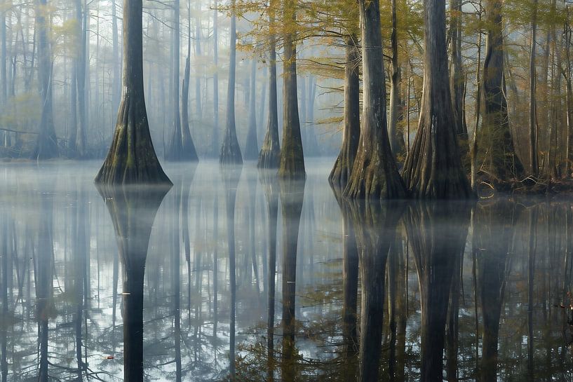 Reflecties in het water van fernlichtsicht