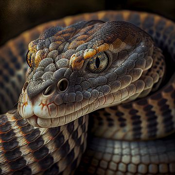 Portrait d'un serpent Illustration sur Animaflora PicsStock