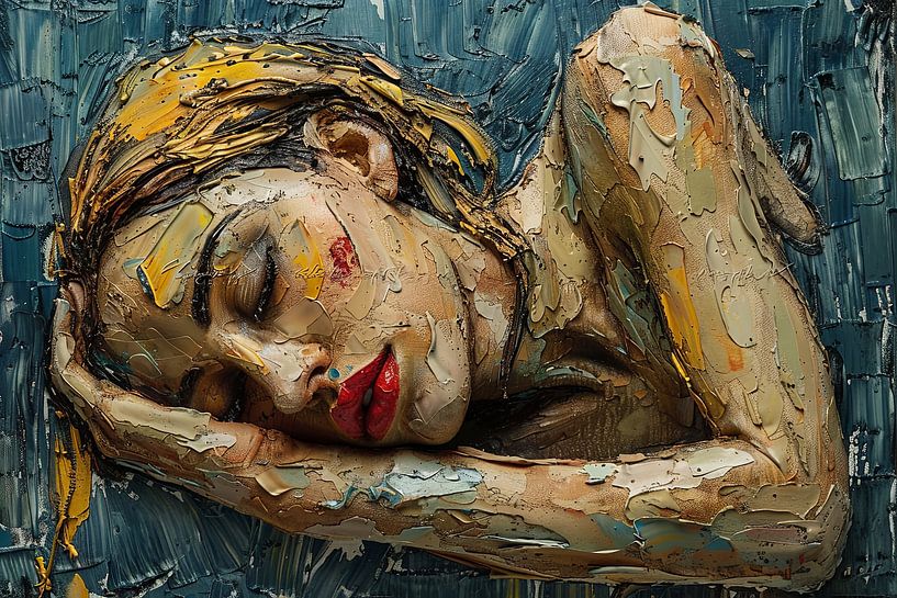 Bildnis einer Frau in den Farben van Goghs von Egon Zitter