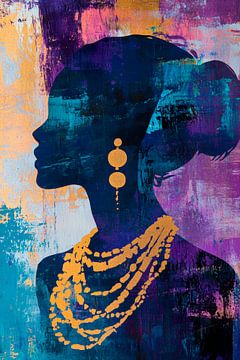 Elegance in colours - Silhouette by Poster Art Shop