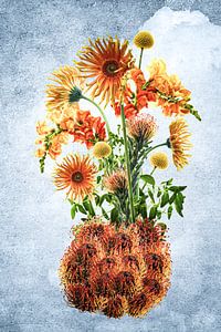Retro-Bouquet in Vase