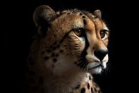 Gepard Porträt mit dunklem Hintergrund