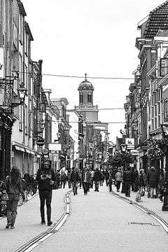 Drawing of Haarlemmerstraat Leiden Netherlands by Hendrik-Jan Kornelis