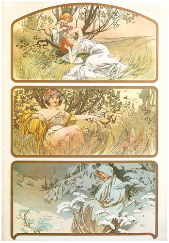 Trois Saisons by Alphonse Mucha