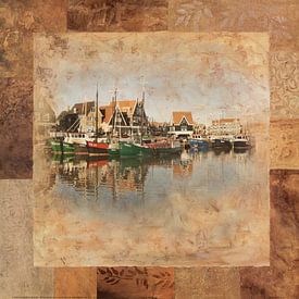Haven Volendam in bruin by Dutch Art