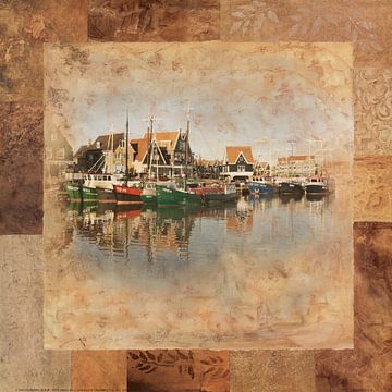 Haven Volendam in bruin van Dutch Art